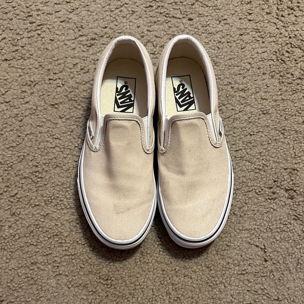 Vans Classic Beige Slip-On Shoes
